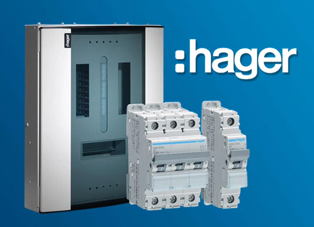 Quadro e aparelhos de proteção Hager utilizados em instalações elétricas